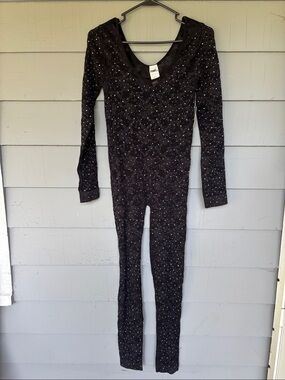 Sparkle Thermal Jumpsuit - Black with Silver Dots